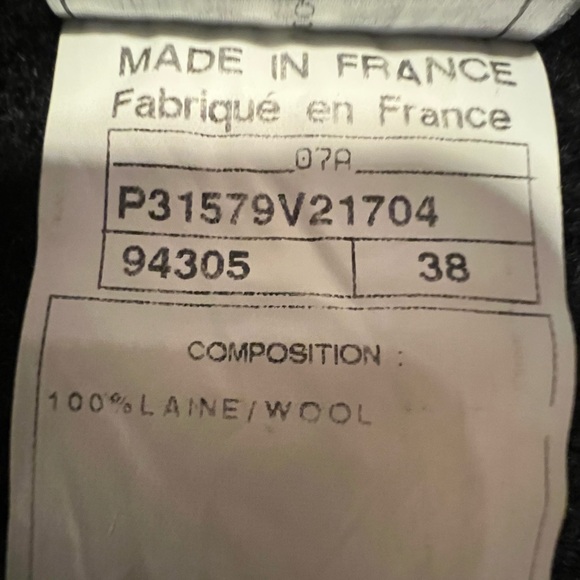 CHANEL Tweed Wool Black Wht Peacoat Jacket Coat 38 Small 4-6 Luxury HOST PICK 🎉 - Picture 16 of 16